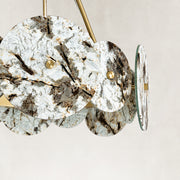 Product detail of Ringed Marble Disc Chandelier 23.6