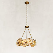 Ringed Marble Disc Chandelier 23.6