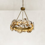 Product detail of Ringed Marble Disc Chandelier 23.6
