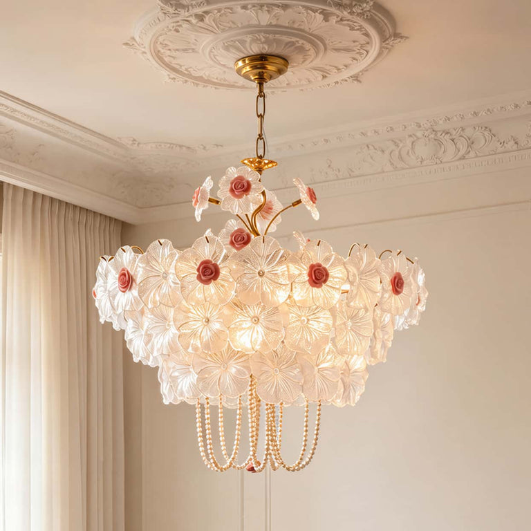 Rosalie Grande Glass Flower Chandelier