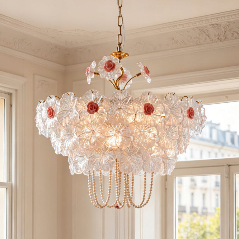 Rosalie Grande Glass Flower Chandelier
