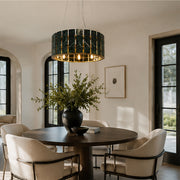 Round Marble Halo Chandelier 31.5