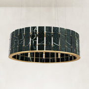 Product detail of Round Marble Halo Chandelier 31.5