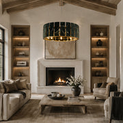 Round Marble Halo Chandelier 31.5