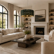 Round Marble Halo Chandelier 31.5
