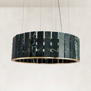 Product detail of Round Marble Halo Chandelier 31.5
