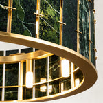 Product detail of Round Marble Halo Chandelier 31.5