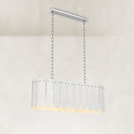 Scalloped Marble Linear Pendant shown in full against a neutral background