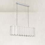 Product detail of Scalloped Marble Linear Pendant against a neutral background