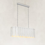 Scalloped Marble Linear Pendant shown against a neutral background