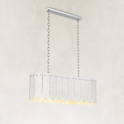 Scalloped Marble Linear Pendant shown against a neutral background