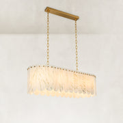 Scalloped White Marble Island Pendant shown in full against a neutral background