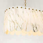 Product detail of Scalloped White Marble Island Pendant against a neutral background