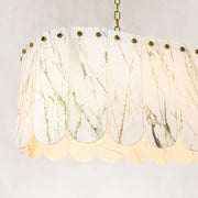 Product detail of Scalloped White Marble Island Pendant against a neutral background