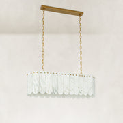 Product detail of Scalloped White Marble Island Pendant against a neutral background