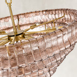 Amber glass chandelier detail.