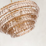 Amber glass chandelier detail.