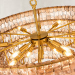 Amber glass chandelier detail.