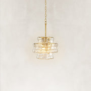 Sculpted Glass Mini Pendant in Clear Glass - alternate angle
