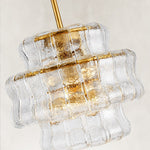 Sculpted Glass Mini Pendant in Clear Glass - material detail
