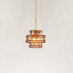 Sculpted Glass Mini Pendant in Smoke Glass - alternate angle