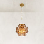 Sculpted Glass Mini Pendant in Smoke Glass - material detail