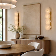 Sculpted Marble Petal Wall Sconce in Four-Light - interior setting