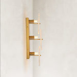 Sculpted Marble Petal Wall Sconce in Three-Light - material detail