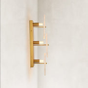 Sculpted Marble Petal Wall Sconce in Three-Light - material detail