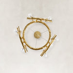 Sculptural Antler Globe Ring Chandelier - underside view