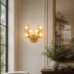 Sculptural Antler Globe Wall Sconce - hallway installation, portrait