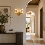 Sculptural Antler Globe Wall Sconce - hallway installation
