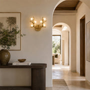 Sculptural Antler Globe Wall Sconce - hallway installation