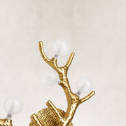 Sculptural Antler Globe Wall Sconce - opal globe detail