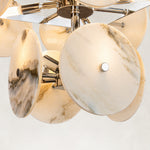 Sculptural Marble Disc Chandelier 16.1" shown against a neutral background