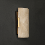 Veya Curved Plate Wall Sconce by Dalmivik, complete fixture view