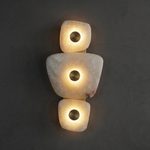 Hollis Alabaster Wall Sconce Light Modern by Dalmivik, complete fixture view