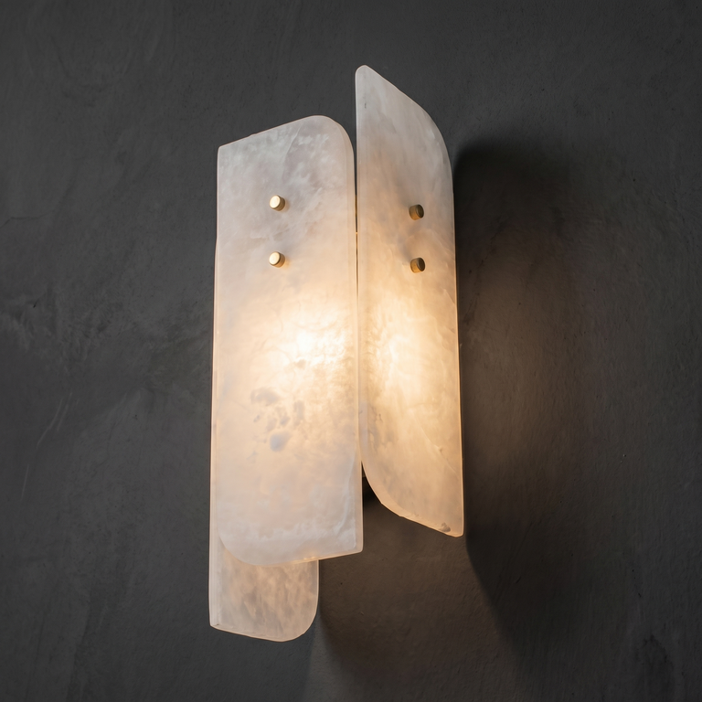 Hollis Modern Panel Wall Lamp by Dalmivik, complete fixture view