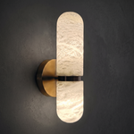 Anello Modern Brushed Brass Wall Sconce by Dalmivik, complete fixture view