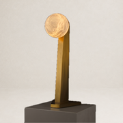 Orbita Modern Alabaster Table Lamp by Dalmivik, complete fixture view