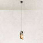 Smoky Four-Panel Marble Pendant shown in full against a neutral background