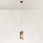 Smoky Four-Panel Marble Pendant shown in full against a neutral background