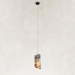 Smoky Four-Panel Marble Pendant shown against a neutral background
