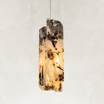 Product detail of Smoky Four-Panel Marble Pendant against a neutral background