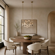 Staggered Marble Panel Chandelier 41.3