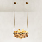 Staggered Marble Panel Chandelier 41.3