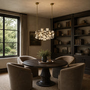 Staggered Marble Panel Chandelier 41.3