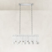 Product detail of Staggered White Marble Island Chandelier 47.2