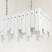 Product detail of Staggered White Marble Island Chandelier 47.2