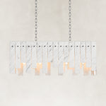 Product detail of Staggered White Marble Island Chandelier 47.2